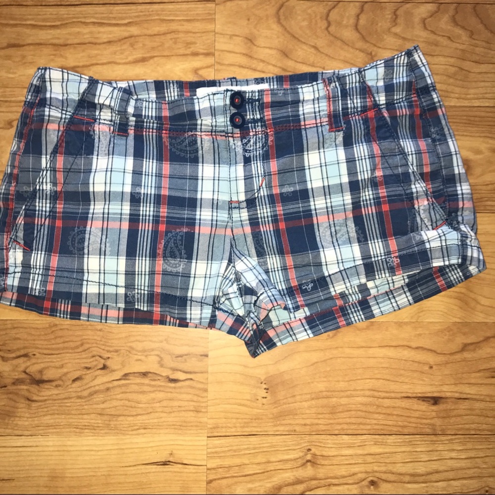 Aeropostale blue plaid shorts size 1/2